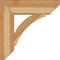 Ekena Millwork Thorton Slat Rough Sawn Bracket w/ Offset Brace, Western Red Cedar, 8"W x 26"D x 26"H BKT0806X26X26THR06RWR - alternate 4